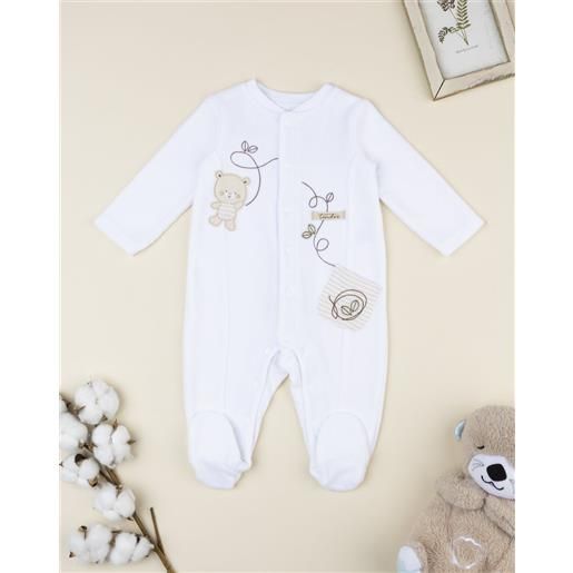 Prénatal tutina neonato bianca patch orsetti