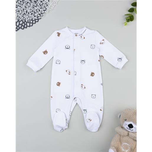 Prénatal tutina neonato bianca stampa orsetti