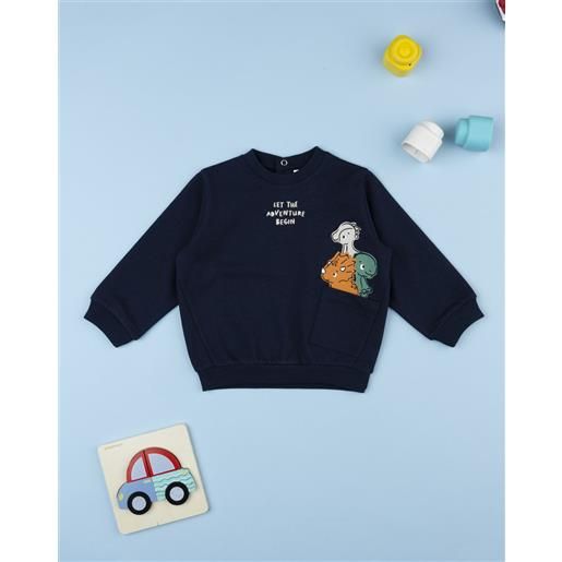 Prénatal maglia bimbo blu stampata dinosauri