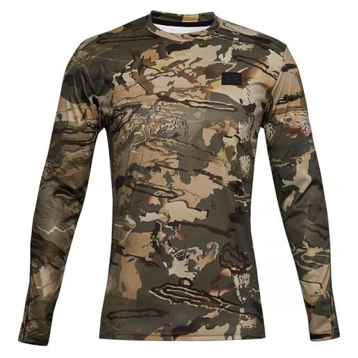Under Armour men's iso-chill brush line long sleeve t-shirt , ua forest all season camo (994)/black , small