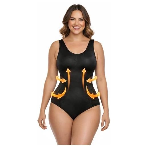 ADELIGHT body modellante donna nero m - compressione alta bielastico