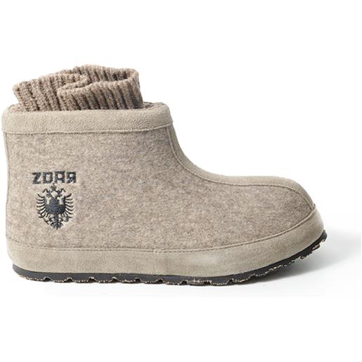 ZDAR stivale in lana e feltro beige