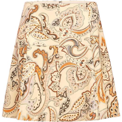 Marie Oliver minigonna crawford con stampa paisley - toni neutri
