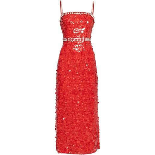 NISSA abito con strass - rosso