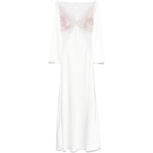 Self-Portrait abito da sera in seta - bianco