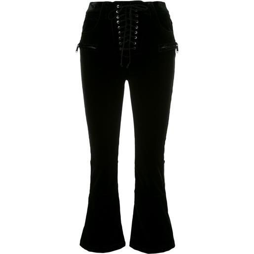 UNRAVEL PROJECT pantaloni crop - nero