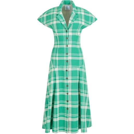 Rosie Assoulin abito midi a quadri - verde