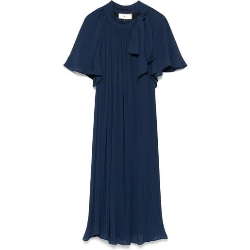 NISSA abito midi plissé - blu
