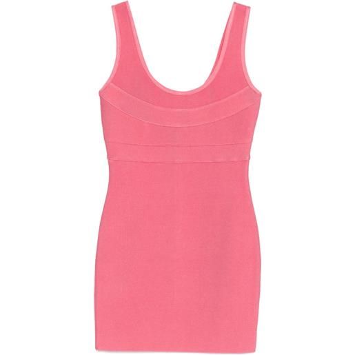 Hervé Léger abito corto amara - rosa