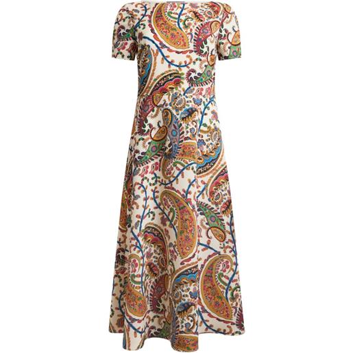 ETRO abito midi con stampa paisley - toni neutri