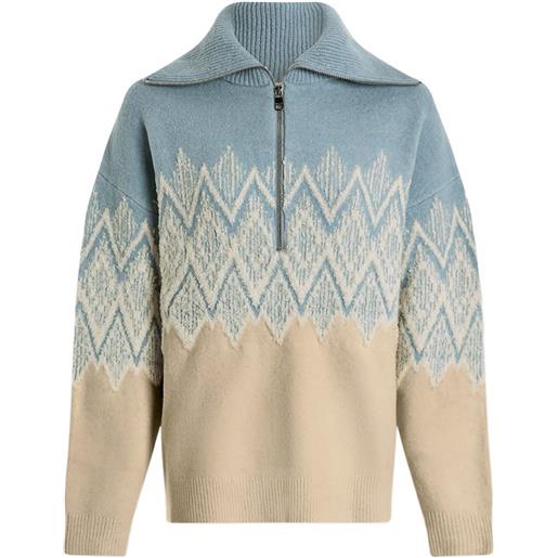 Varley maglione hedda con mezza zip - blu