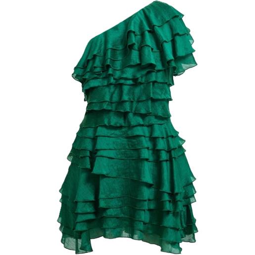 Aje abito corto rosaline con ruches - verde