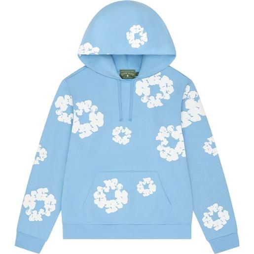 Denim Tears felpa con cappuccio wreath - blu