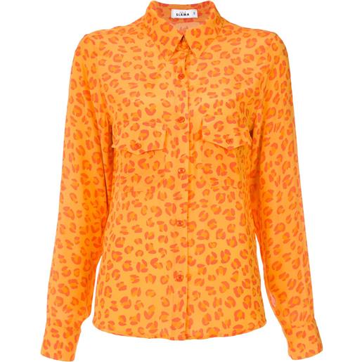Amir Slama leopard print shirt - arancione