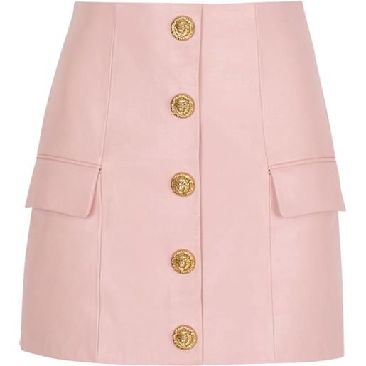 Balmain minigonna con bottoni - rosa