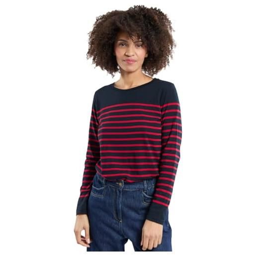 Armor-lux armor lux marinière port-louis héritage femme felpa, multicolore (ii9 rich navy/braise ii9), 48 (taglia produttore: 4) donna