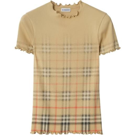 Burberry t-shirt con ruches - toni neutri