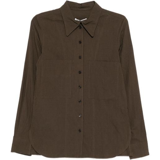 Low Classic camicia con effetto stropicciato - marrone