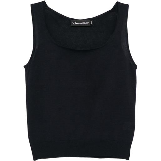 Oscar de la Renta canotta smanicata - blu
