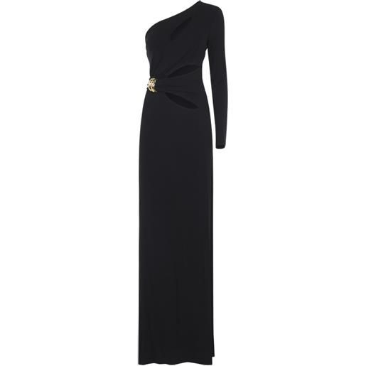 Elisabetta Franchi abito lungo monospalla con dettaglio cut-out - nero