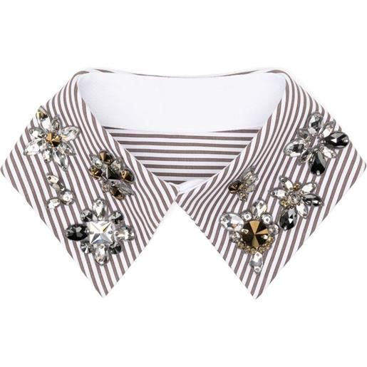 Dice Kayek cravatta con decorazione - marrone