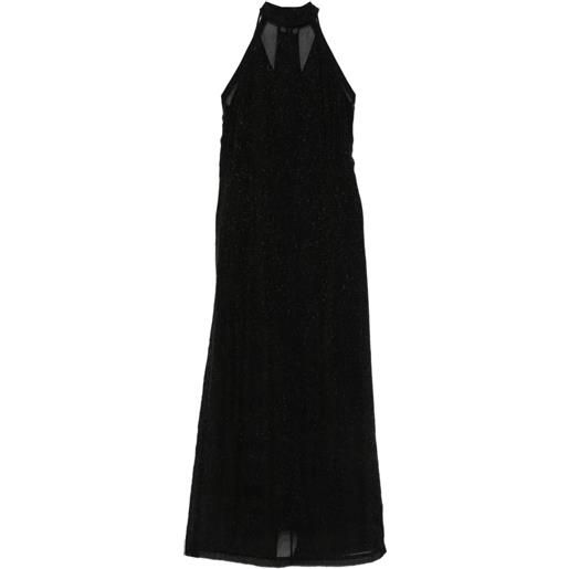Alysi abito lungo con scollo all'americana - nero