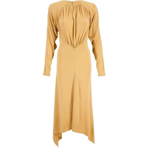 Stella McCartney abito in crêpe a maniche lunghe - giallo