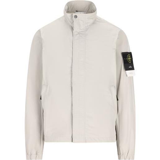 Stone Island giacca con applicazione logo - grigio