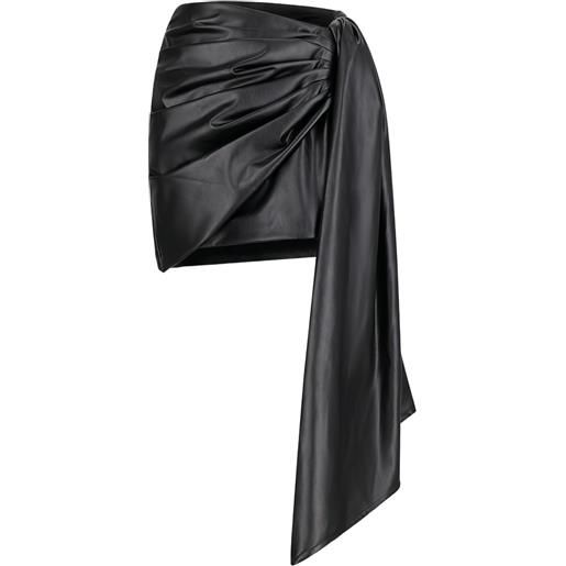 David Koma minigonna drappeggiata - nero