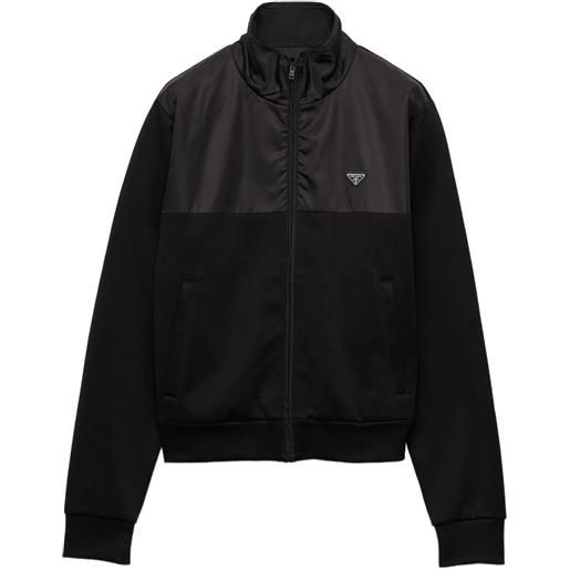 Prada giacca re-nylon con inserti - nero