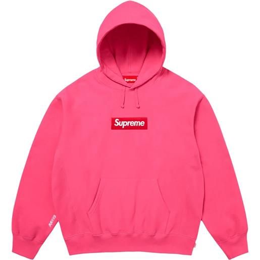 Supreme felpa con logo e cappuccio - rosa