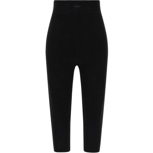 Chloé leggings traforati - nero