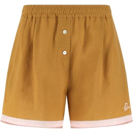 Marni shorts con vita elasticizzata - marrone