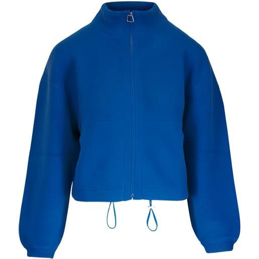 Akris cardigan con zip twilight - blu
