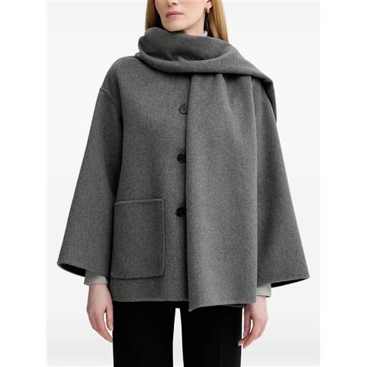 Marc O'Polo cappotto con bottoni e tasche - grigio
