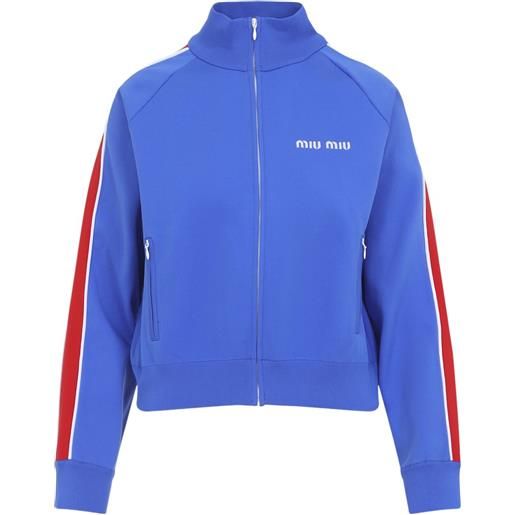 Miu Miu felpa con zip - blu