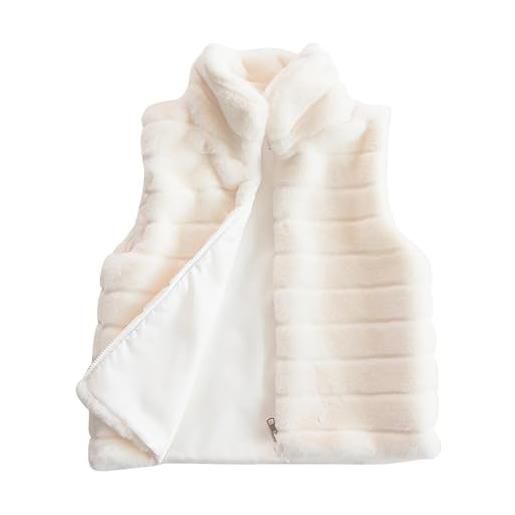 KHIRVWL gilet in pelliccia sintetica giacca invernale donna elegante giacca lunga senza maniche comodo e caldo gilet pelliccia invernale cappotto in peluche giacca cargan gran mensioni