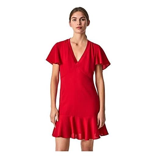 Pepe Jeans iria, vestito donna, rosso (royal red), m
