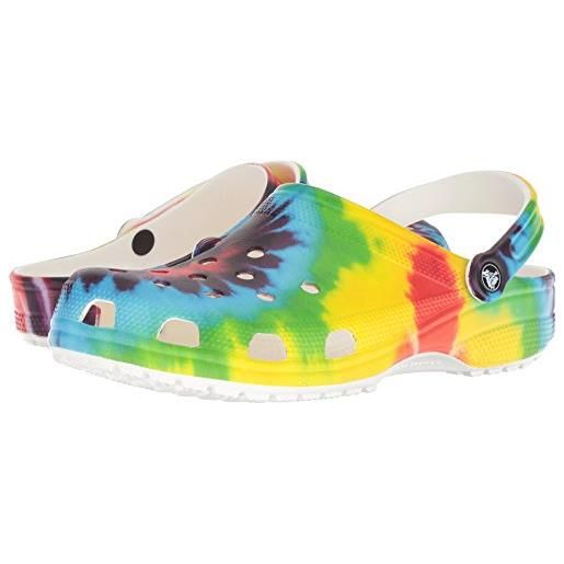 Crocs unisex adulto classic tie-dye clogs sabot, multi, 36/37 eu