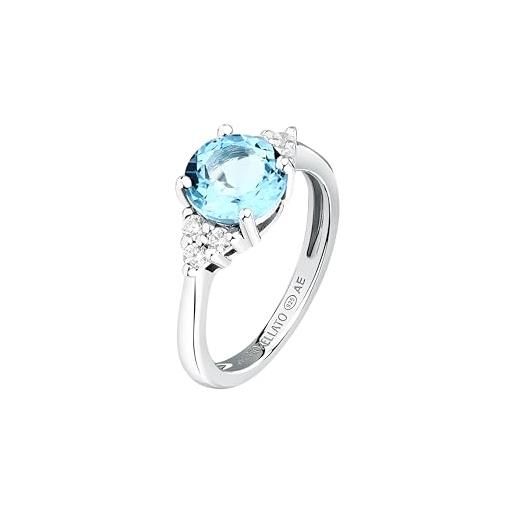 Morellato anello donna in argento 925% riciclato con zirconi, collezione tesori, regalo anniversario
