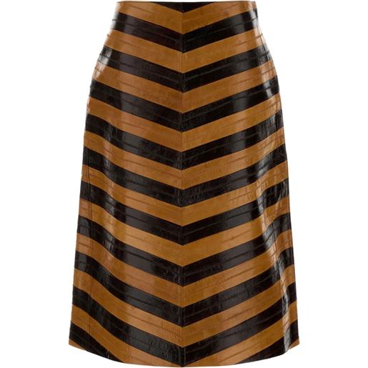FENDI gonna bicolore - marrone
