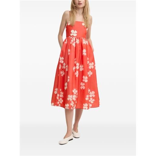 Stine Goya abito midi yanina a fiori - rosso