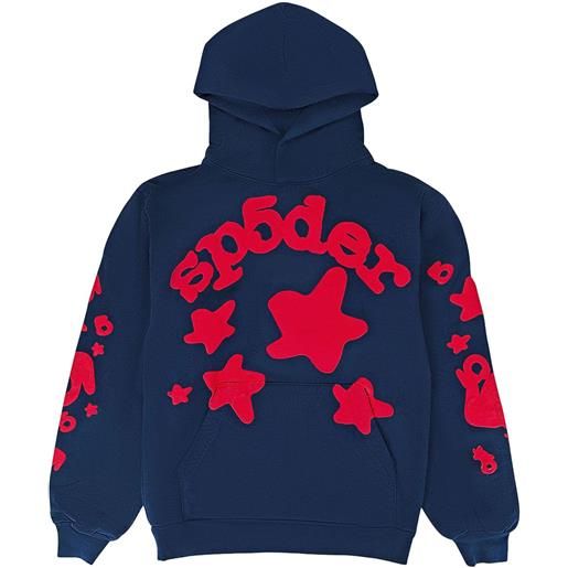 SP5DER felpa beluga con cappuccio - blu