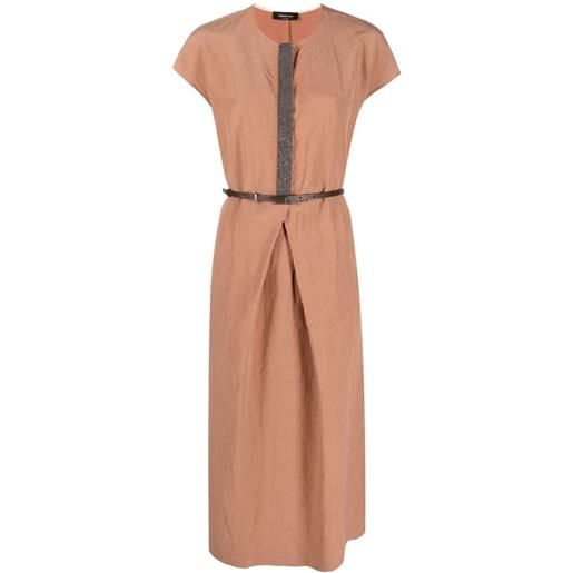 Fabiana Filippi abito midi con decorazione - rosa