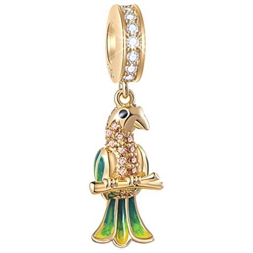 ONEFINITY Collana Con Ciondolo Pappagallo In Argento 925 – Gioiello Con Incisione 'I Always With You' – Regalo Per Amanti Degli Uccelli