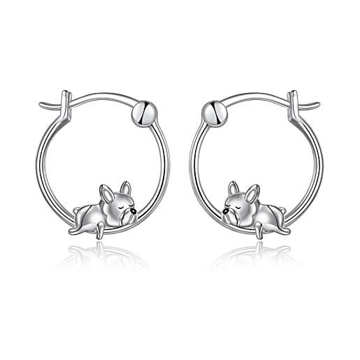 Seol + Gold - Orecchini a cerchio attorcigliati vintage in argento sterling