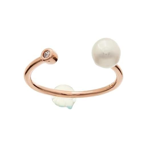 Brilio Silver anello delicate bronze ring with real pearl ri103r - circuit: 55 mm sbs3799-5357 marca, estándar, metallo non prezioso, nessuna pietra preziosa