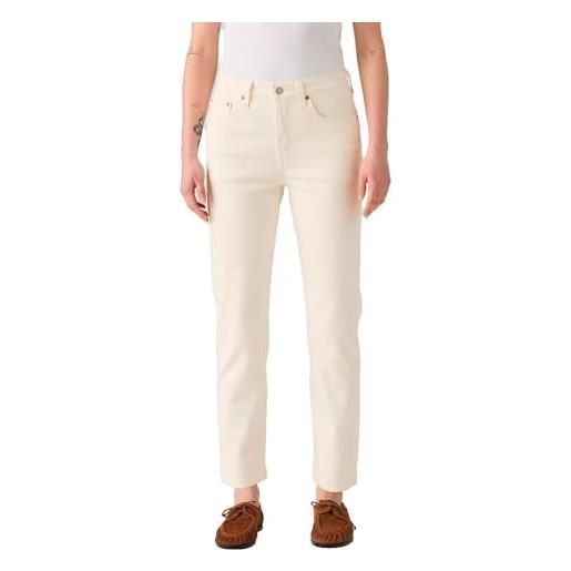 Levi's 501 crop, jeans donna, ecru booper no damage, 26w / 28l