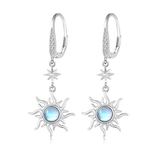 I03 Orecchini Argento Sterling 925 Triangolare Di Sfaccettato