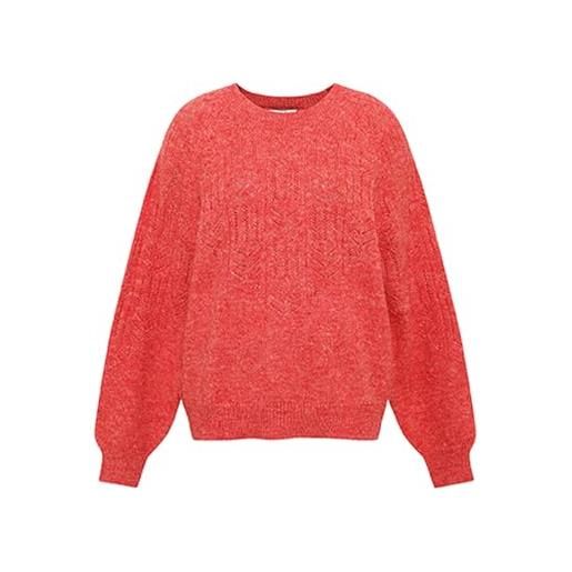 Mavi felpa con scollo rotondo pullover, rosso mirtillo, l donna